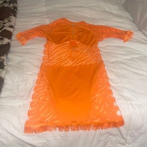 The Miranda Mini Dress- Poster Girl- Orange- Size S